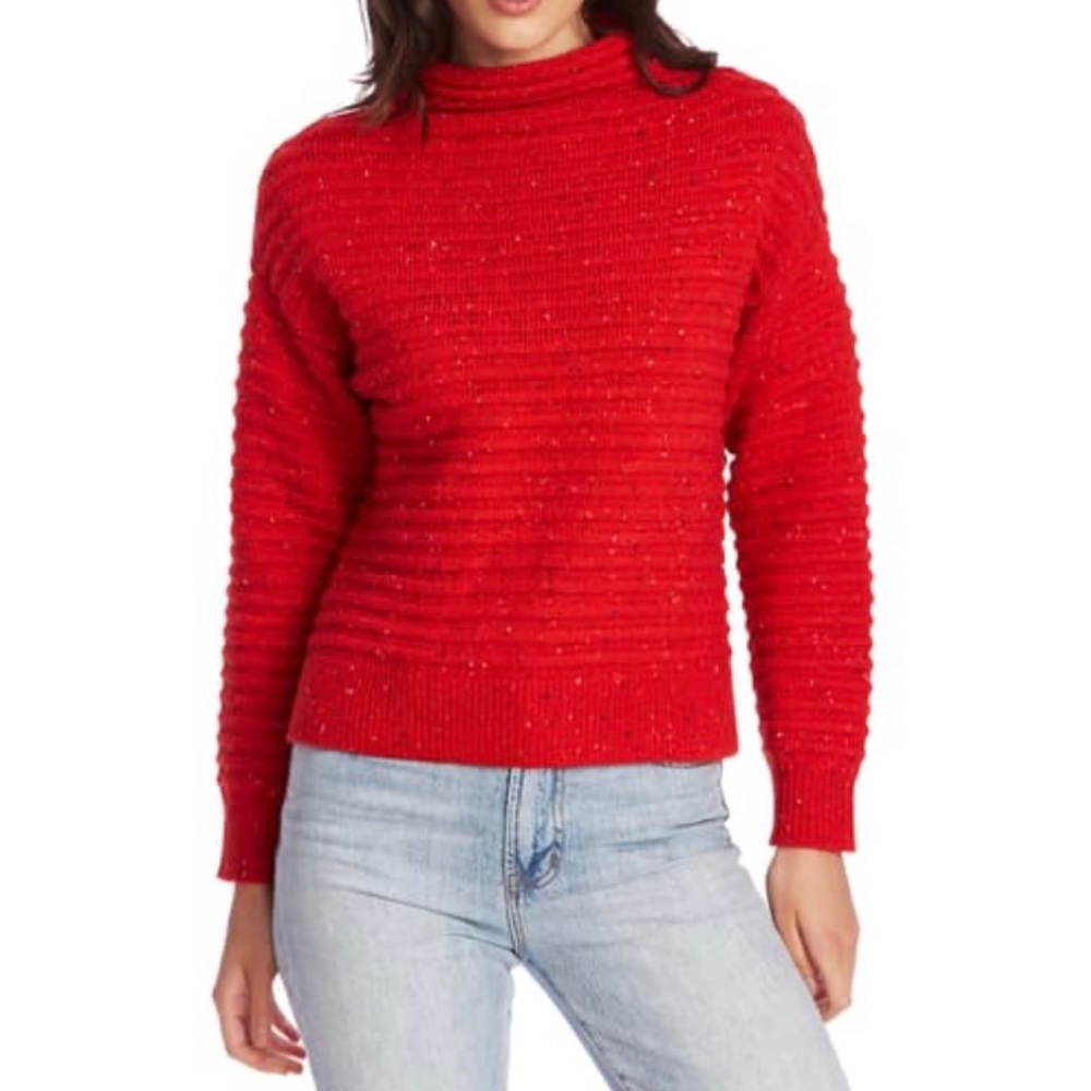 COURT & ROWESpeckled Ottoman Turtleneck Sweater